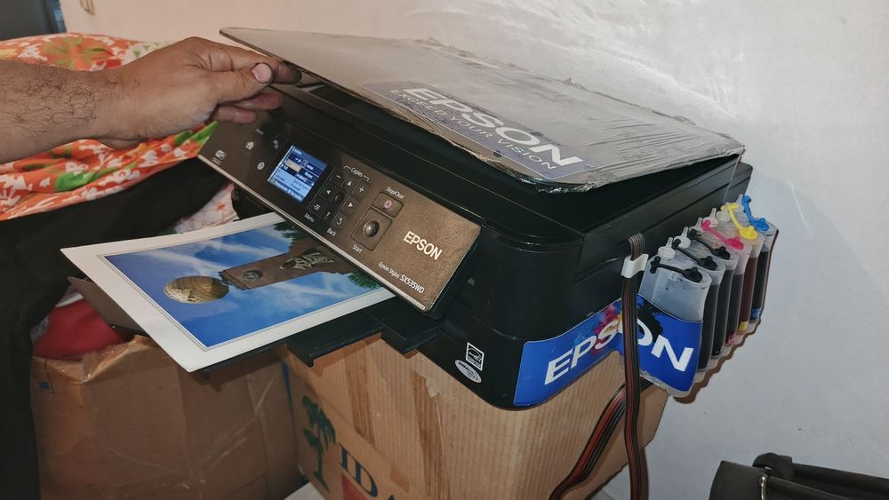 Epson 535 yangi 6 ta rangli KOPIYA_SKANNERLI dyuzi 100% Idialni WiFili