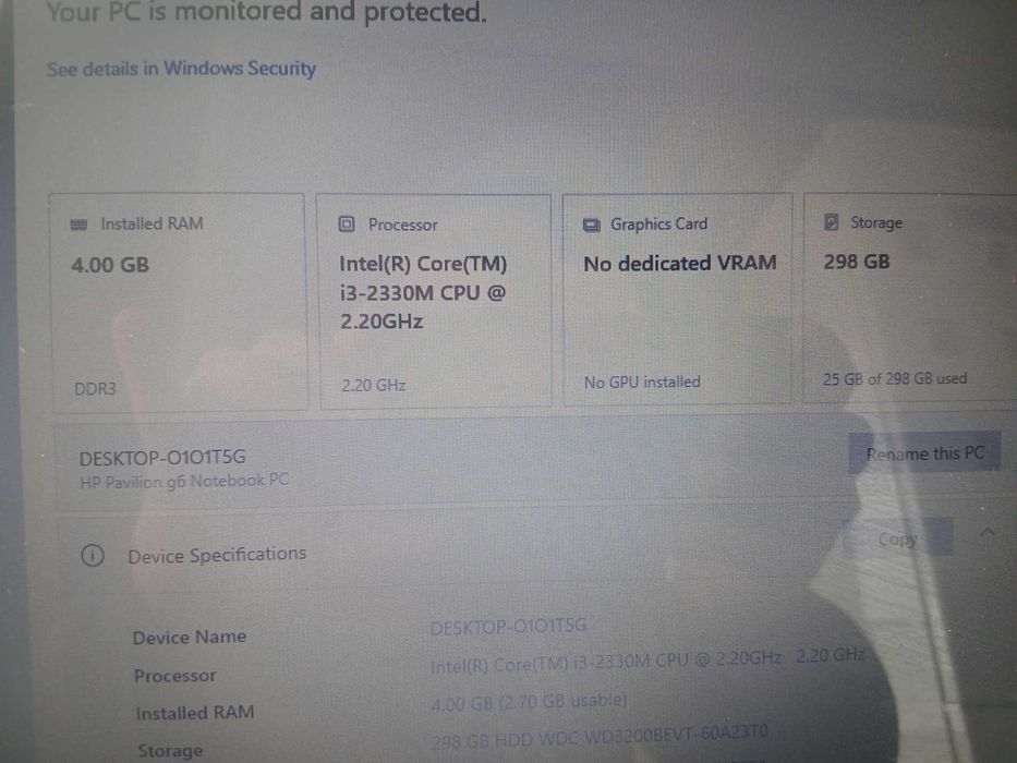 Laptop HP Pavilion G6