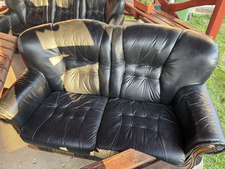 Set canapele din piele naturală – 3+2+1 – de vânzare