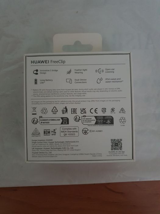 Наушники Huawei freeclip