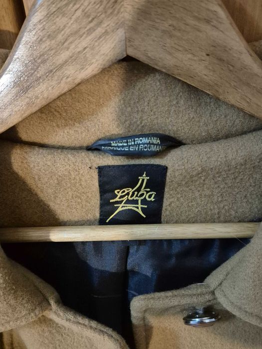 Palton dama, lana, brand Luba, fabricat in Romania, L-XL, impecabil