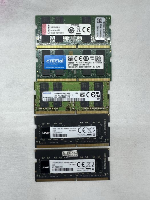 Lexar DDR4 16gb 3200Mhz so-dimm (ноутбучные)