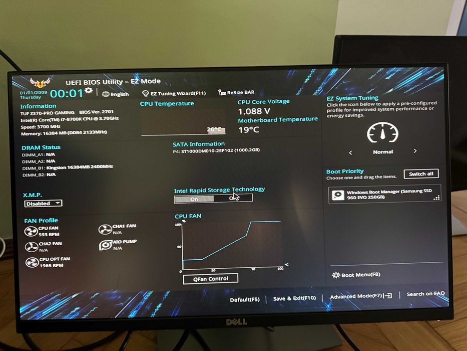 PC Gaming i7-8700K / GTX 1070 Ti / 16GB RAM / SSD Samsung 250GB + HDD 1TB