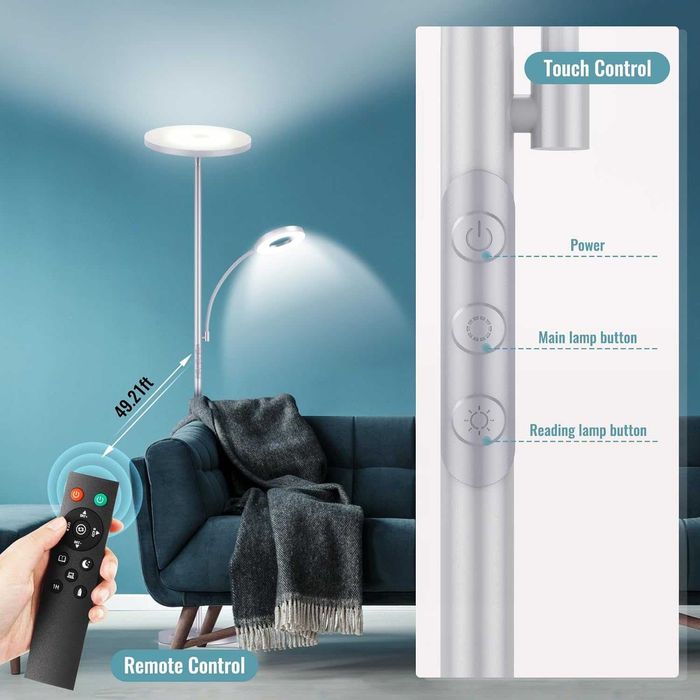 Подова лампа с дистанционно 42W