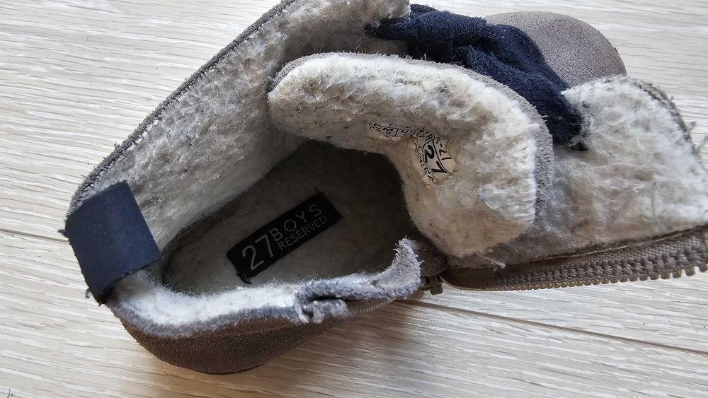 Ghete Barefoot iarna Tikki piele naturala imblanite nr 28 + ghete Reserved imblanite nr 27