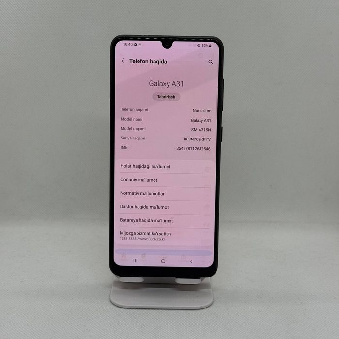 Samsung A31 sotiladi dastavka bor