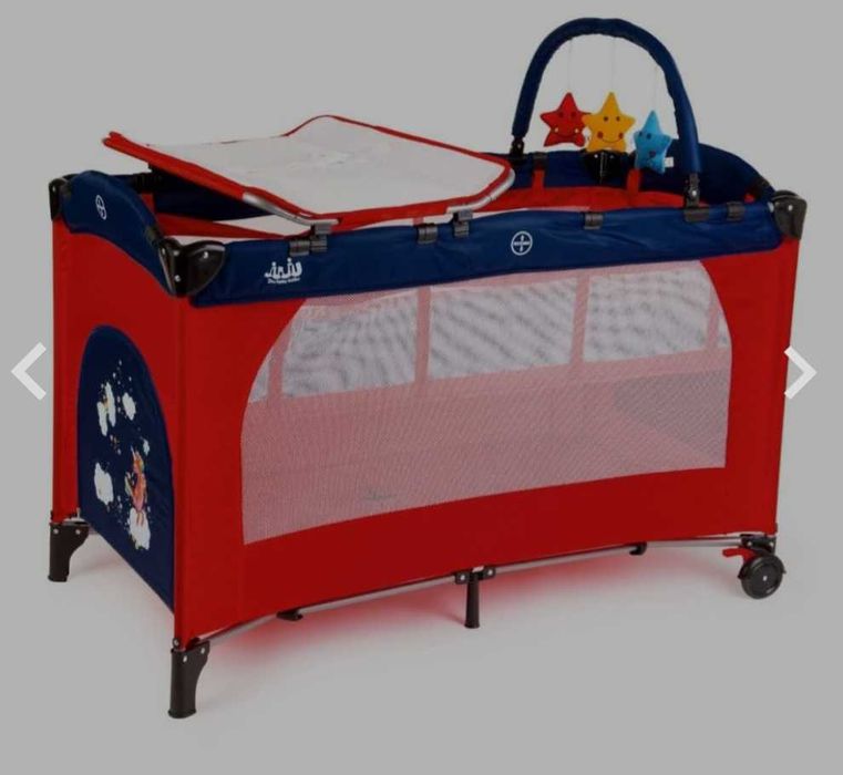 Vand patut pliabil nou+saltea cu imprimeu +scaun