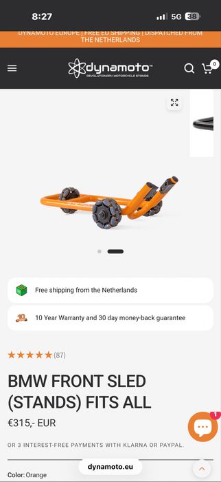 Carucior roata motocicleta dynamoto