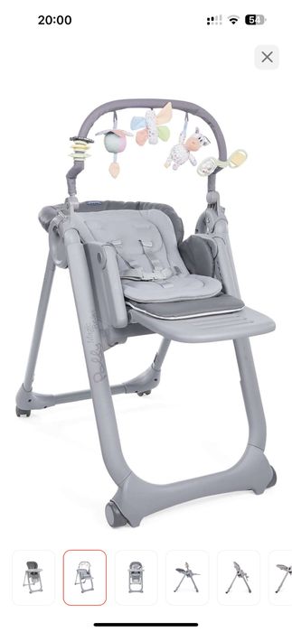 Стульчик для кормления Chicco magic relax серый