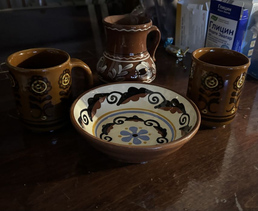 Коллекционный набор терракотовой посуды