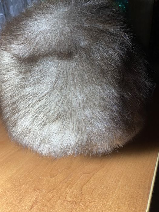 Песцовая женская  шапка обманка