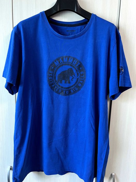 Оригинална мъжка тениска MAMMUT синя размер XL - МАМУТ