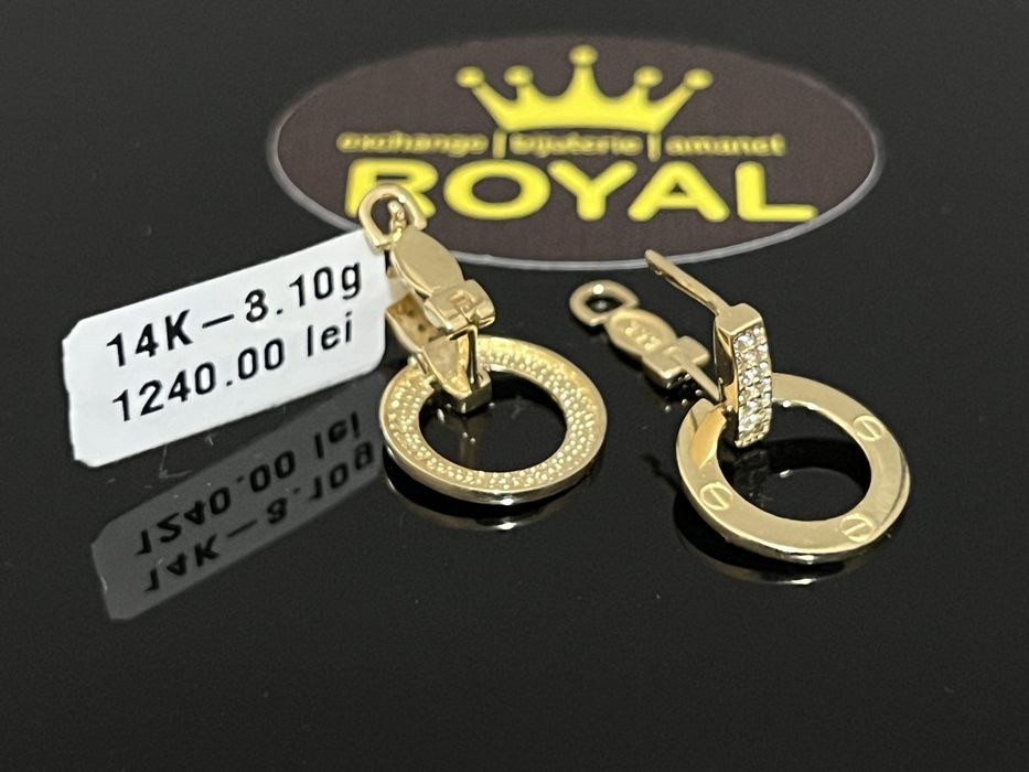 Bijuteria Royal CB : Cercei dama aur 14k 3,10 grame
