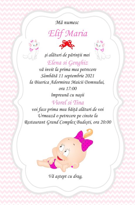 Invitatii si plicuri de masa botez si nunta