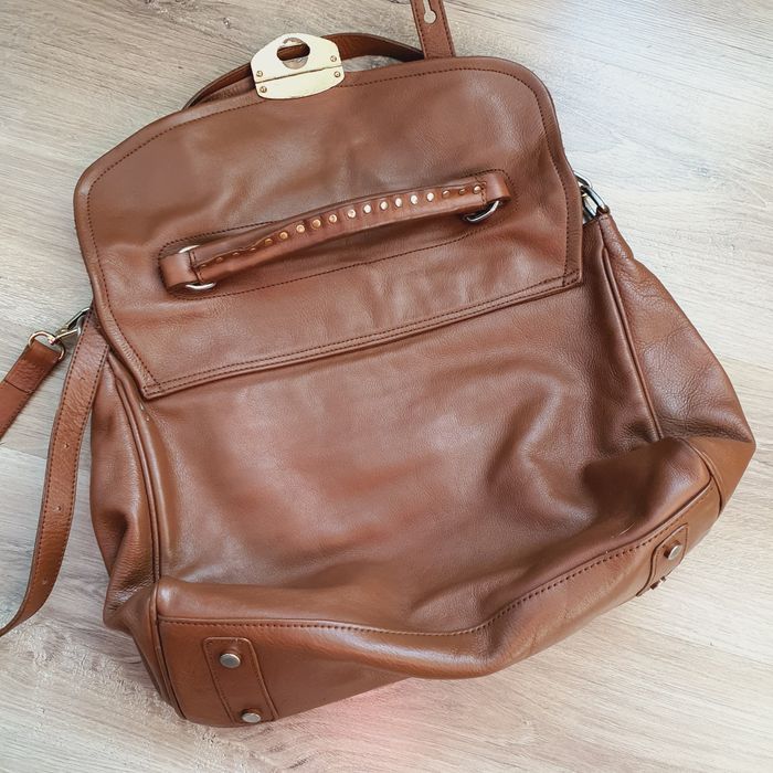 Винтидж чанта Massimo Dutti от естествена кожа