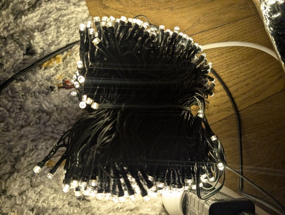 Instalație Led 50M 500 leduri lumină caldă