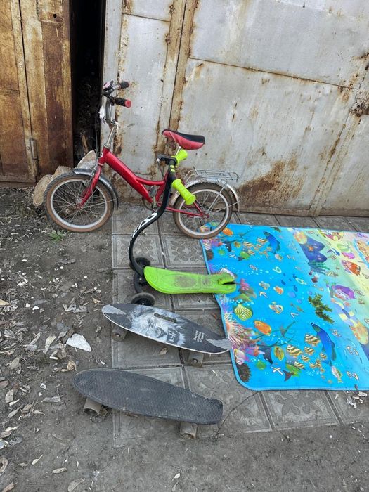 Продам самокат, велосипед, скейт за 10 000