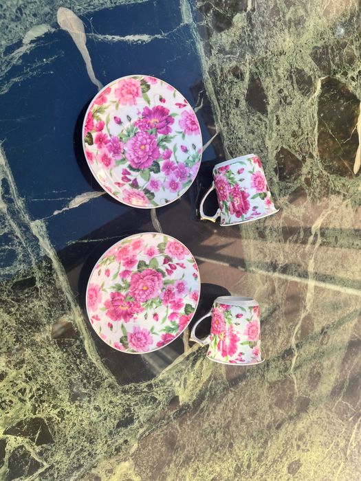 Set 2 cesti cafea portelan