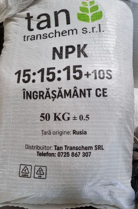 Complexe NPK 15 15 15 saci 25kg, 40kg si 50kg