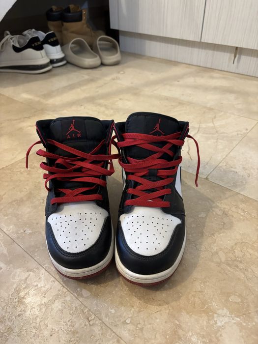 Adidași Retro Mid-top Air Jordan 1 Mid GS Gym Red Black Toe