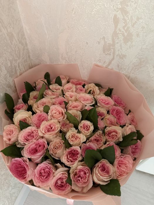 свежые цветы,51 штук розы