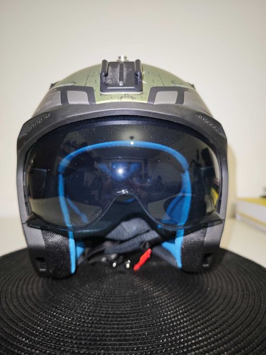 Casca Axxis model Hunter SV Toxic C6 verde