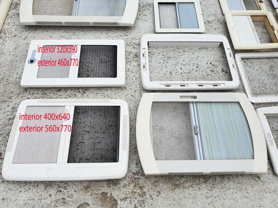 Rame trape rulote, autorulote, cu rulouri antiinsecte si/sau antisolar