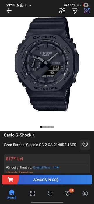 Vand Ceas Casio G-Shock GA-2 GA-2140RE-1AER