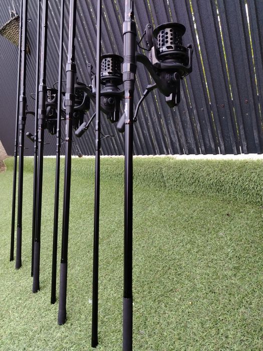 Set 4 Lansete Legna 3.9m 3.75 Lbs 3 seg+ 4 EastShark Ei 10000 9+1 rulm