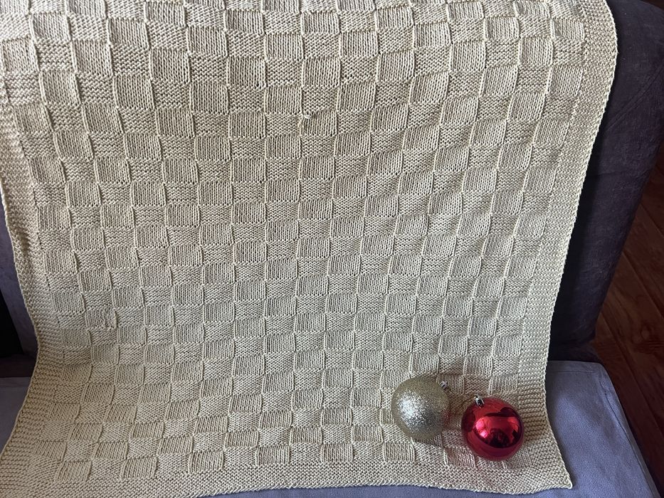 Детский плед ручной вязки. Х/б (Турция)