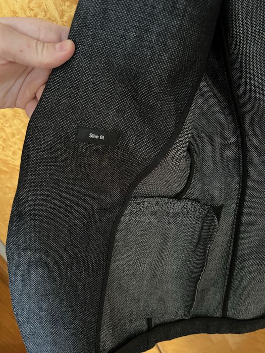 Мъжко спортно-елегантно сако Sisley, Slim Fit, Лен и Памук, р-р 50