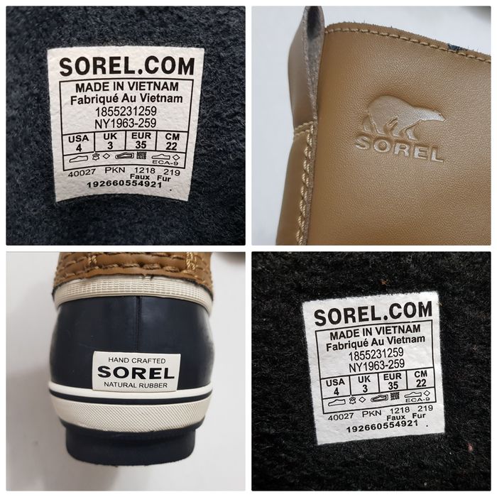 SOREL Youth CARIBOU - Cizme de iarnă - beige, ghete impermeabile nr 35