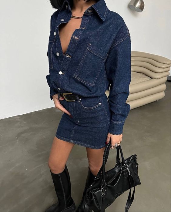 Дамска дънкова рокля