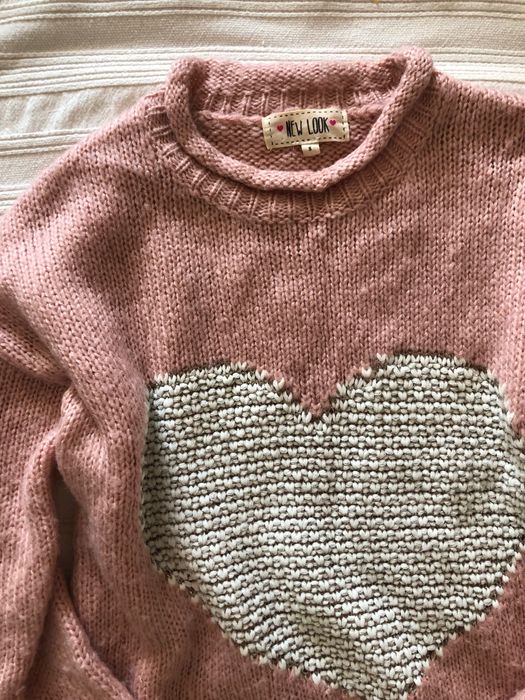 Топъл пуловер в розово