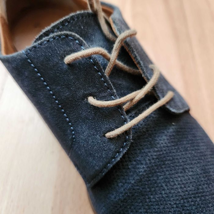 Pantofi piele naturala albastru bleumarin