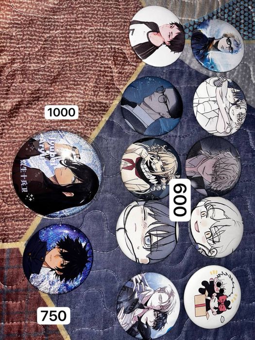 Значки с разным аниме