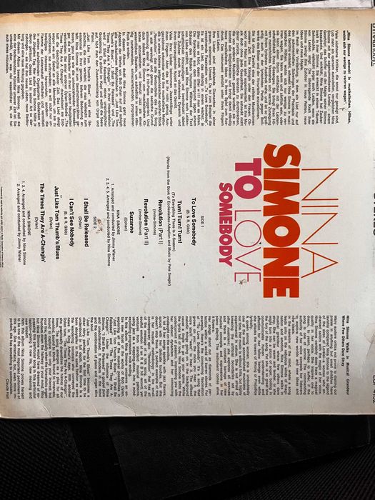 Плоча и дискове Nina Simone, U2