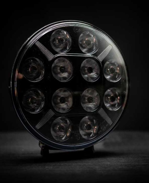 LED Диоден Халоген Фар с Оранжев/Жълт Габарит 12-24V 12 Диода