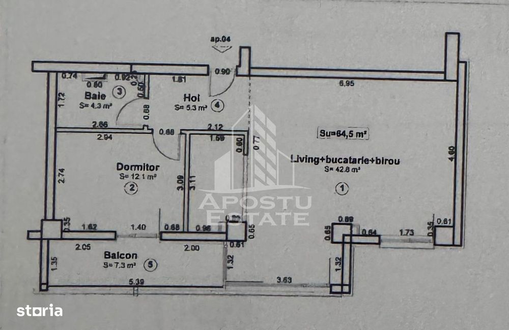 Apartament cu 2 camere, loc de parcare acoperit, zona Aradului