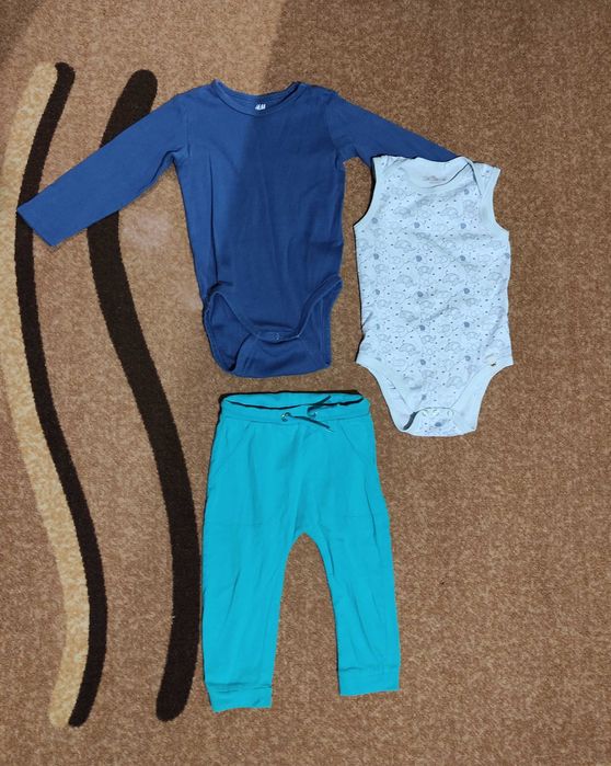 Лот дрехи за момче, детска хавлия, детски халат, размер 86/92см