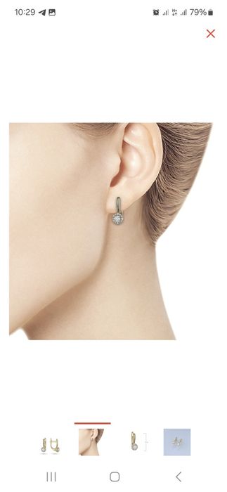 Продам золотые серьги с бриллиантами