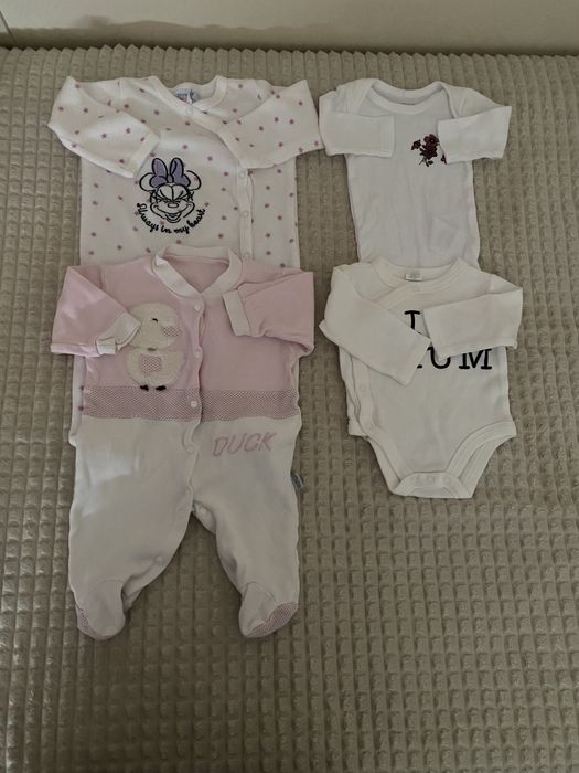Бебешки дрехи за момиче - лот - 0-3-6 м