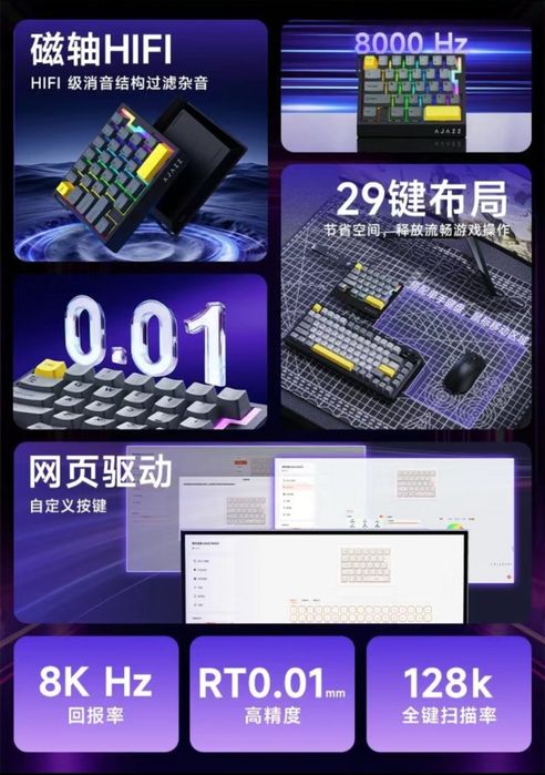 Механическая клавиатура Ajazz AK029

• Механические переключатели