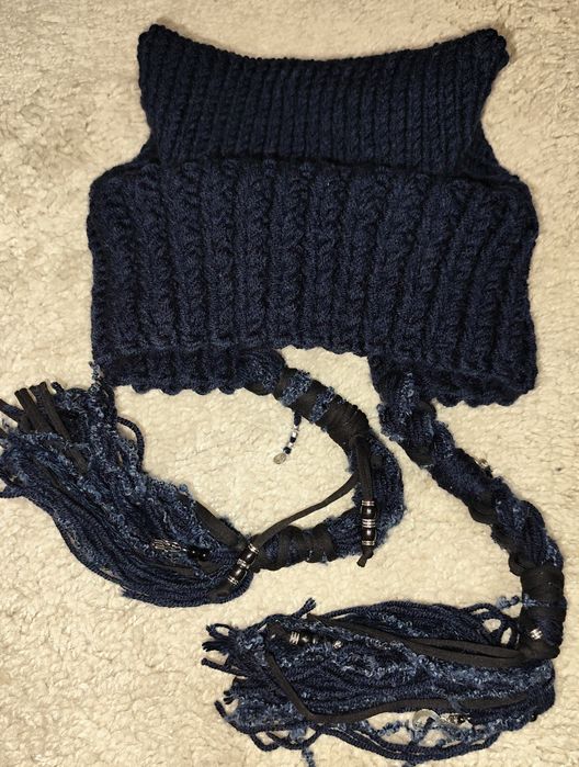 Вязаная котошапка