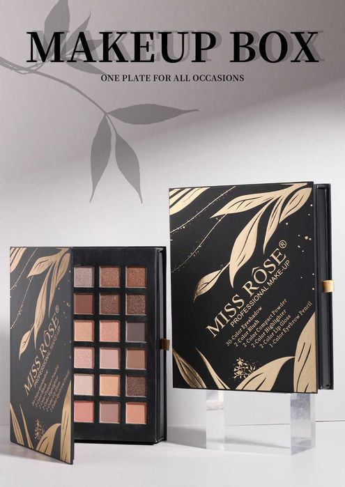 Комплект грим Miss Rose – 30 сенки + руж, хайлайтър