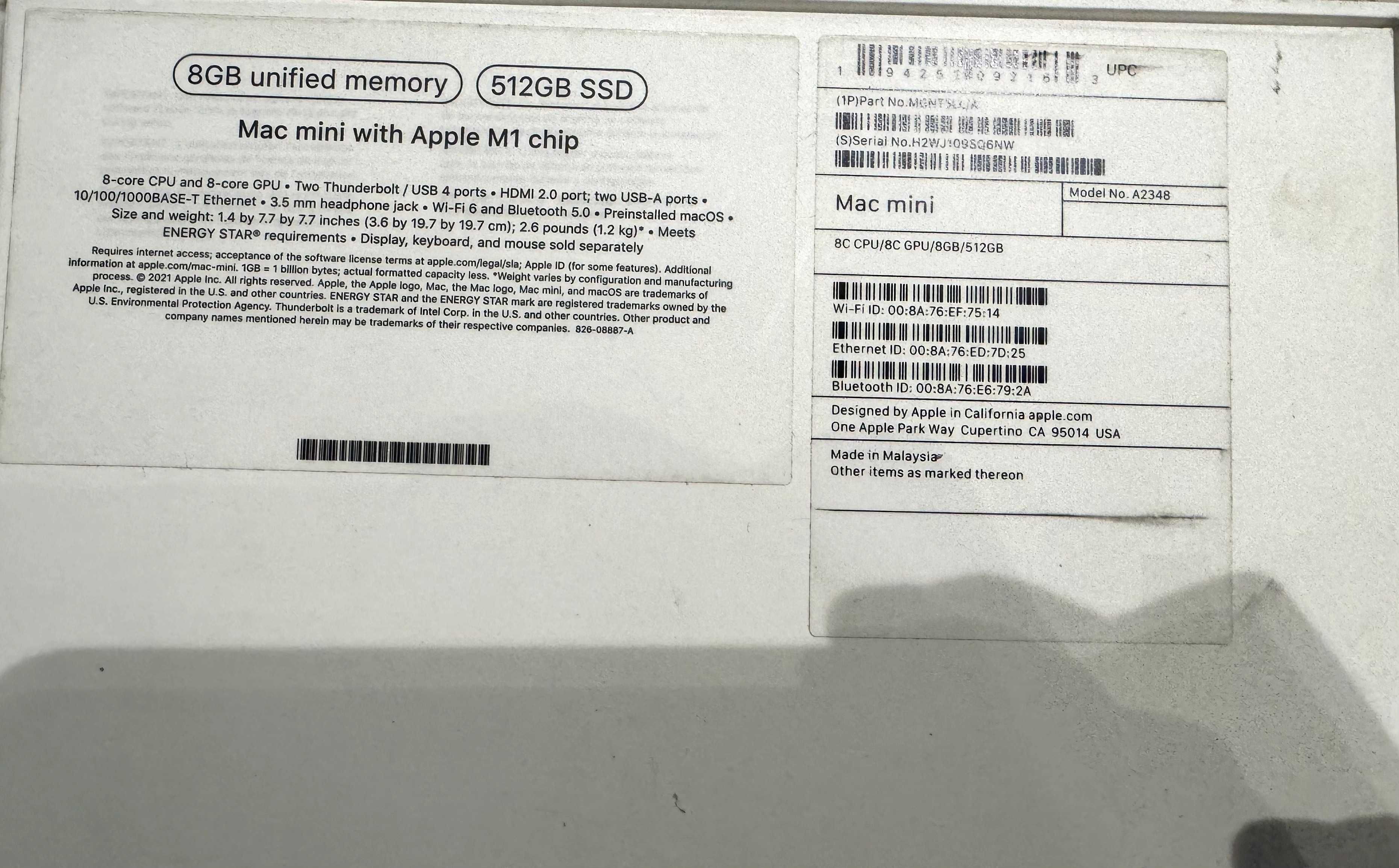 Apple Mac Mini M1/8GB/512 GB: 600 у.е. - Настольные Ташкент на Olx