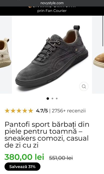 Pantofi 43 - piele intoarsa naturală, NOI cu eticheta! Preț redus, Craiova
