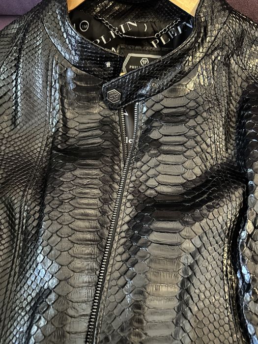 Jacheta piele naturala piton