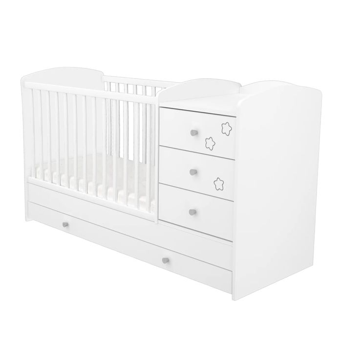 Pătuț transformabil din lemn Timba Maxi Combi 60x120 cm