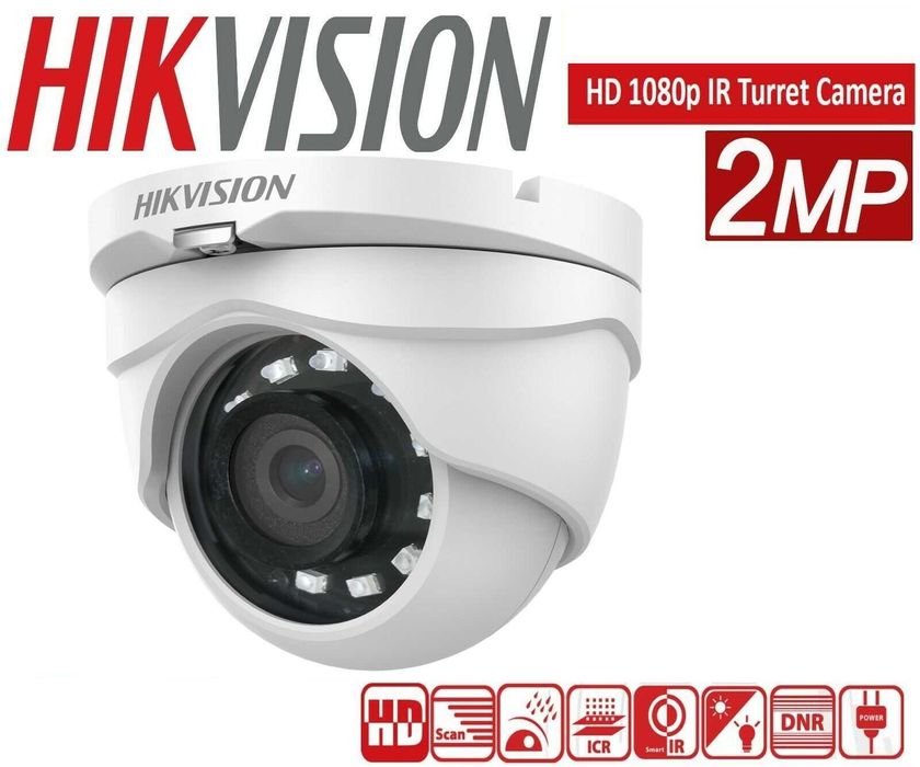 Hikvision 2MP HD Dome. Camera supraveghere Full HD 1080P 2.8mm IR 25m